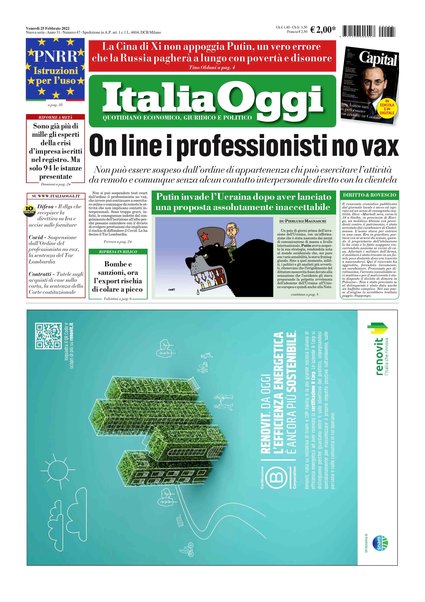 Italia oggi : quotidiano di economia finanza e politica